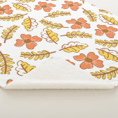Couverture Sherpa Feuilles d'automne en chute chaude avec fleurs (3/4)