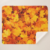 Couverture Sherpa Feuilles d'automne feuillage feuilles d'automne (Devant (Horizontal))