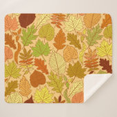 Couverture Sherpa Feuilles d'automne : impression en tissu transpare (Devant (Horizontal))