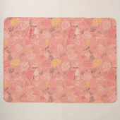 Couverture Sherpa Feuilles d'automne Motif 5 (Devant (Horizontal))