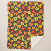 Couverture Sherpa Feuilles d'automne Sherpa Blanket (Devant)