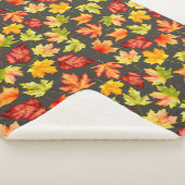 Couverture Sherpa Feuilles d'automne Sherpa Blanket (3/4)