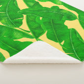 Couverture Sherpa Feuilles de bananes (3/4)