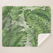 Couverture Sherpa Feuilles de jungle tropicale : arrière - plans flo (Devant (Horizontal))