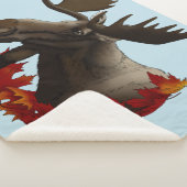 Couverture Sherpa Feuilles de l'érable rouge orignal (3/4)