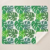 Couverture Sherpa feuilles de palmier tropicales m (Devant (Horizontal))