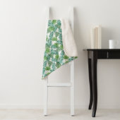Couverture Sherpa Feuilles de palmier tropicales modernes (En situation)