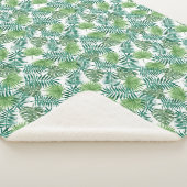 Couverture Sherpa Feuilles de palmier tropicales modernes (3/4)