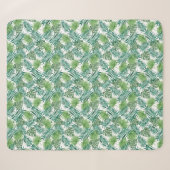 Couverture Sherpa Feuilles de palmier tropicales modernes (Devant (Horizontal))