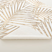 Couverture Sherpa Feuilles de palmiers dorés : art déco. (3/4)