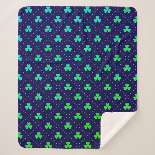 Couverture Sherpa Feuilles de trèfle motif de la Saint-Patrick-53223 (Devant)