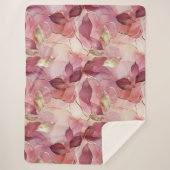 Couverture Sherpa Feuilles d'or rose (Devant)