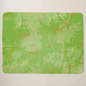 Couverture Sherpa Feuilles Dorées 7 (Devant (Horizontal))