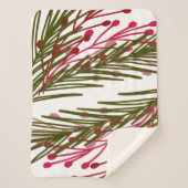 Couverture Sherpa Feuilles et baies (Devant)