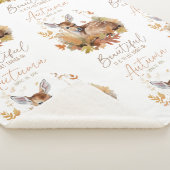Couverture Sherpa Feuilles et fleurs automnales (3/4)