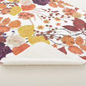 Couverture Sherpa Feuilles et Roses de l'automne (3/4)
