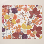 Couverture Sherpa Feuilles et Roses de l'automne (Devant (Horizontal))