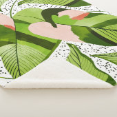 Couverture Sherpa Feuilles flous (3/4)