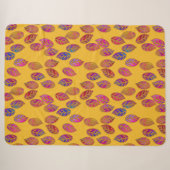 Couverture Sherpa Feuilles glacés en été (Devant (Horizontal))