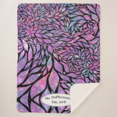 Couverture Sherpa feuilles impressionnistes Abstraits (Devant)