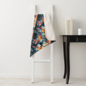 Couverture Sherpa Feuilles multicolores Thunder_Cove (En situation)