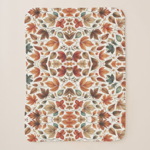 Couverture Sherpa Feuilles qui tombent