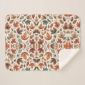 Couverture Sherpa Feuilles qui tombent (Devant (Horizontal))