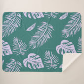 Couverture Sherpa Feuilles tropicaux 18 (Devant (Horizontal))