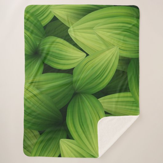 Couverture Sherpa Feuilles tropicaux 9 (Devant)