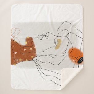 Couverture Sherpa Feuilles tropicaux, Design Motif sans couture.