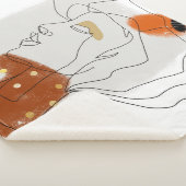 Couverture Sherpa Feuilles tropicaux, Design Motif sans couture. (3/4)