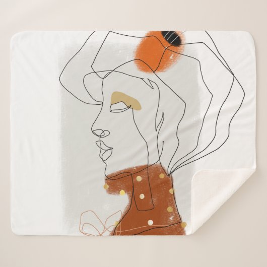 Couverture Sherpa Feuilles tropicaux, Design Motif sans couture. (Devant (Horizontal))