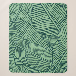 Couverture Sherpa Feuilles tropicaux. Texture transparente avec feui