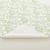 Couverture Sherpa Feuilles Vertes (3/4)