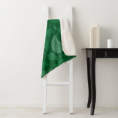 Couverture Sherpa Feuilles verts (En situation)