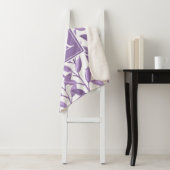 Couverture Sherpa Feuilles violets clairs (En situation)