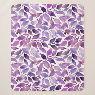 Couverture Sherpa Feuilles Violettes