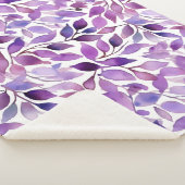 Couverture Sherpa Feuilles Violettes (3/4)