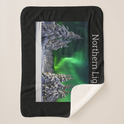 Couverture Sherpa Feux nordiques en hiver (Devant)