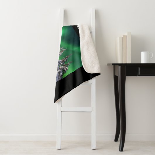 Couverture Sherpa Feux nordiques en hiver (En situation)