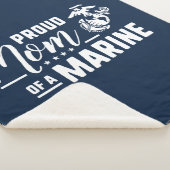 Couverture Sherpa Fier maman d'une Marine - Blanc (3/4)