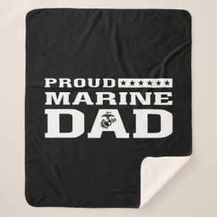 Couverture Sherpa Fier Marine Papa - Blanc