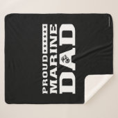 Couverture Sherpa Fier Marine Papa - Blanc (Devant (Horizontal))