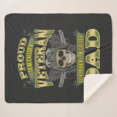 Couverture Sherpa Fière Vétéran Fière D'Être Appelée Papa (Devant (Horizontal))