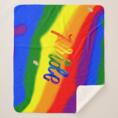Couverture Sherpa Fierté arc-en-ciel abstrait (Devant)