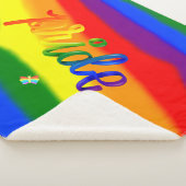 Couverture Sherpa Fierté arc-en-ciel abstrait (3/4)