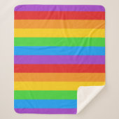 Couverture Sherpa Fierté Confort : Drapeau Arc-en-ciel (Devant)