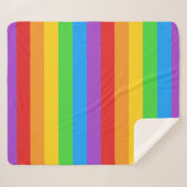 Couverture Sherpa Fierté Confort : Drapeau Arc-en-ciel (Devant (Horizontal))