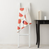 Couverture Sherpa Fig mauve : motif coloré (En situation)