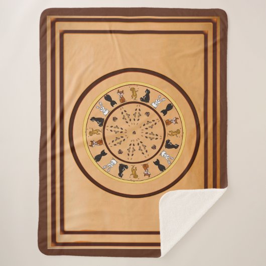 Couverture Sherpa figdewdrop nutty bullseye Sherpa Blanket  (Devant)